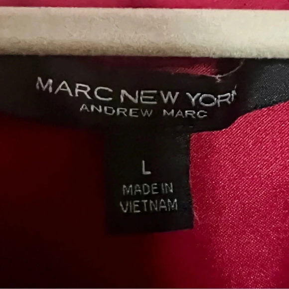 Marc New York Red Suede Balloon Sleeve Blouse Size Large - Picture 7 of 10